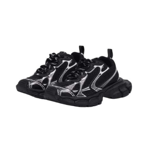 Chaussure Décontractée, Semelle Robuste Noire Traits Blancs